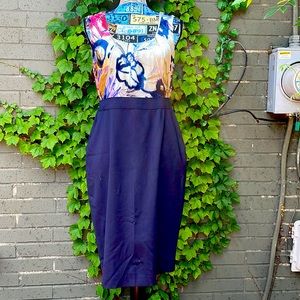 Ellie Tahari silk and linen dress